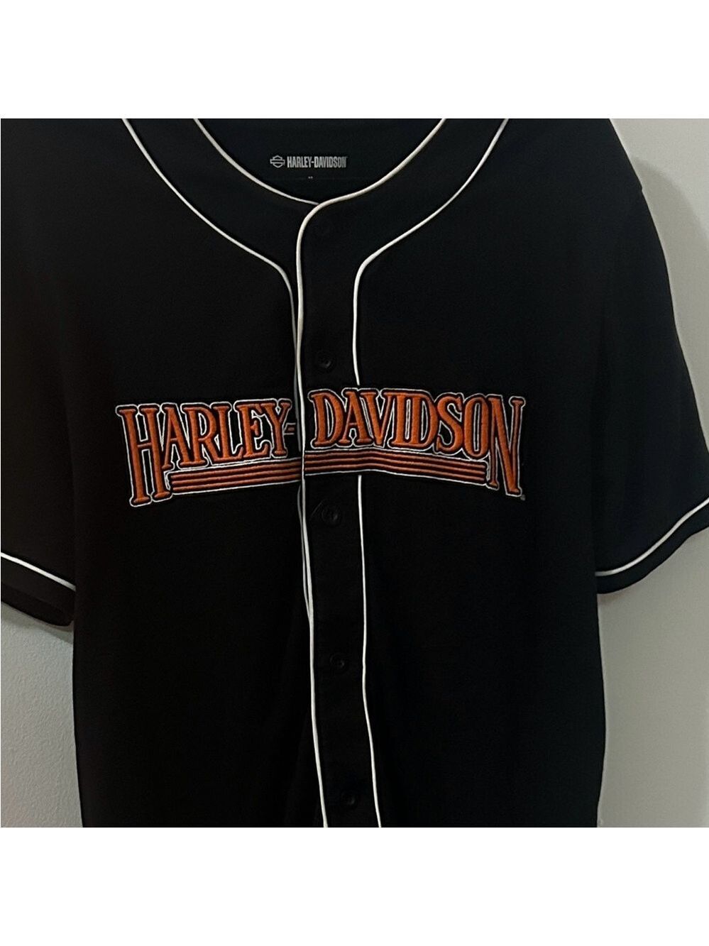 Harley-Davidson Black Jersey with White Trim - Picture 2 of 4